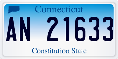 CT license plate AN21633