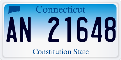 CT license plate AN21648