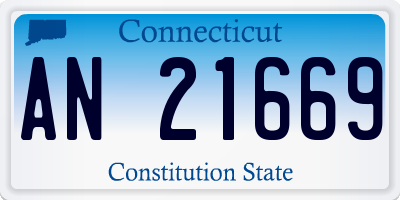 CT license plate AN21669