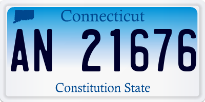 CT license plate AN21676