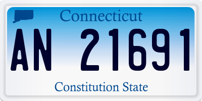 CT license plate AN21691