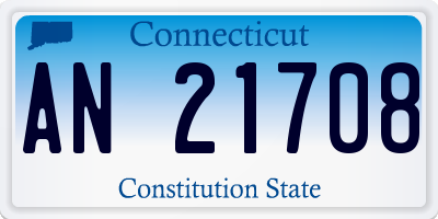 CT license plate AN21708
