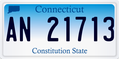 CT license plate AN21713