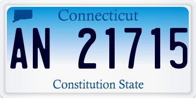 CT license plate AN21715