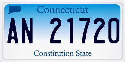 CT license plate AN21720
