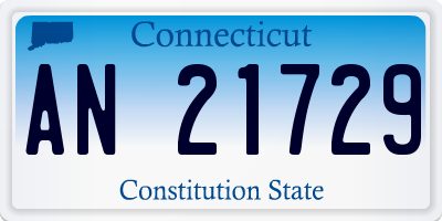 CT license plate AN21729