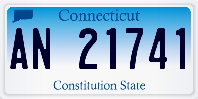 CT license plate AN21741