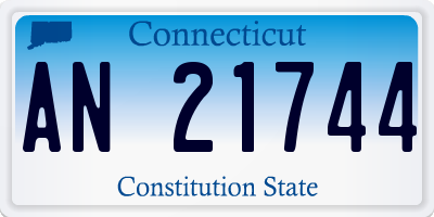 CT license plate AN21744