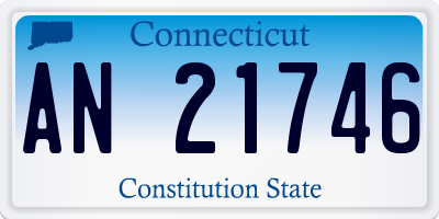 CT license plate AN21746