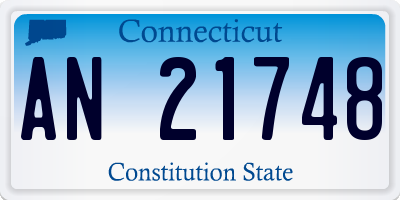 CT license plate AN21748