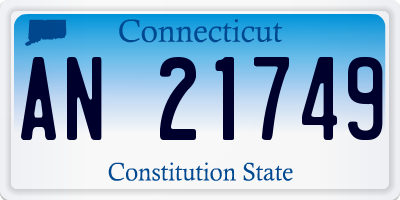 CT license plate AN21749