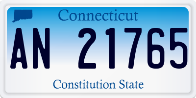 CT license plate AN21765