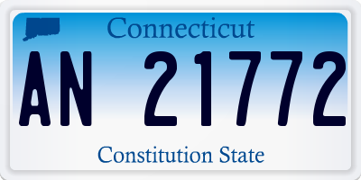 CT license plate AN21772