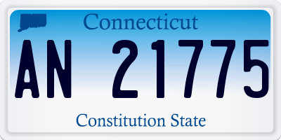 CT license plate AN21775