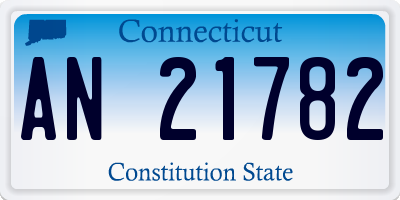 CT license plate AN21782