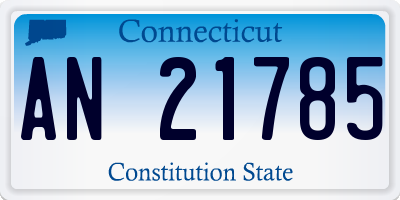 CT license plate AN21785