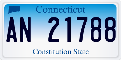 CT license plate AN21788