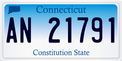 CT license plate AN21791