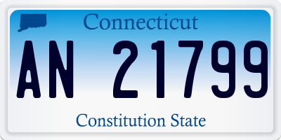 CT license plate AN21799