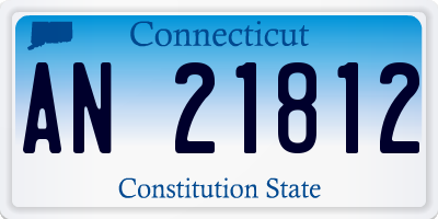 CT license plate AN21812