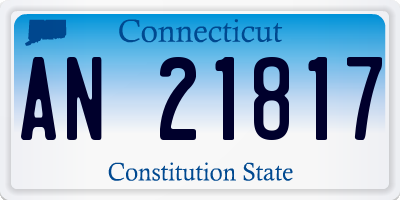 CT license plate AN21817