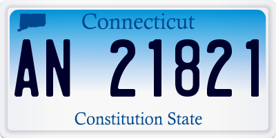 CT license plate AN21821