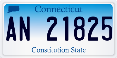 CT license plate AN21825