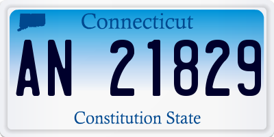 CT license plate AN21829