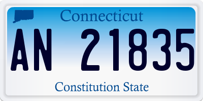 CT license plate AN21835