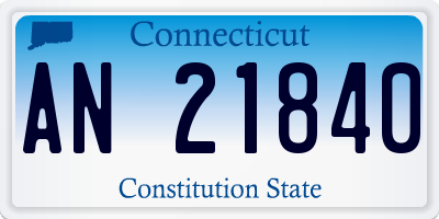 CT license plate AN21840