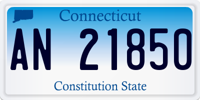 CT license plate AN21850