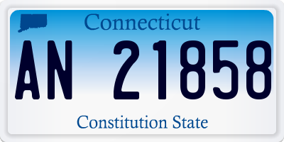 CT license plate AN21858
