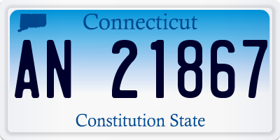 CT license plate AN21867