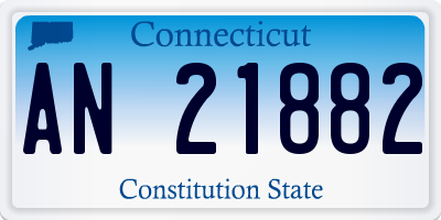 CT license plate AN21882