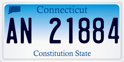 CT license plate AN21884