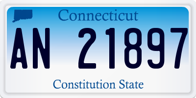 CT license plate AN21897