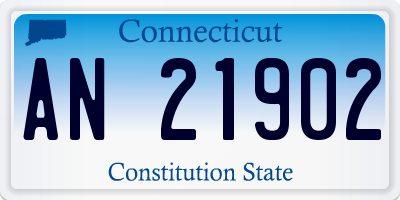 CT license plate AN21902