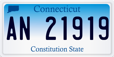 CT license plate AN21919