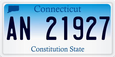 CT license plate AN21927