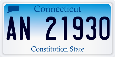 CT license plate AN21930