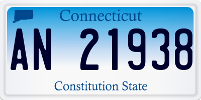 CT license plate AN21938