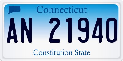 CT license plate AN21940