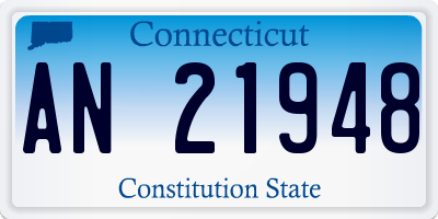 CT license plate AN21948