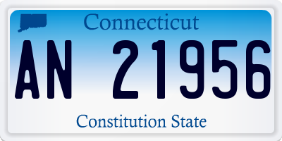 CT license plate AN21956