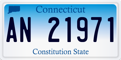 CT license plate AN21971