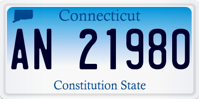 CT license plate AN21980