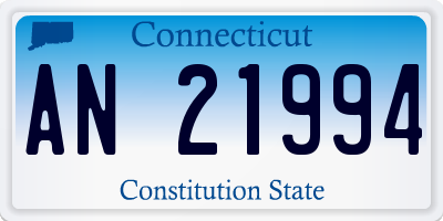 CT license plate AN21994