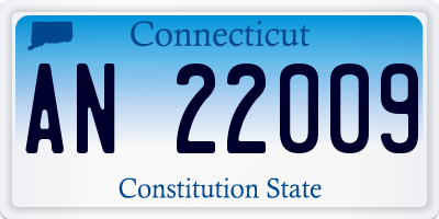 CT license plate AN22009
