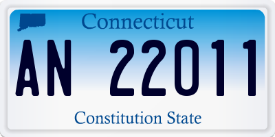 CT license plate AN22011