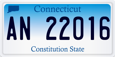 CT license plate AN22016